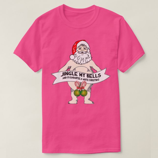 Camiseta Jingle My Bells Engraçado Papais noeis Natal  (Frente do Design)