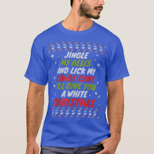 Camiseta Jingle My Bells Lick My Candy Cane White Christmas