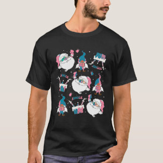 Camiseta Jingle Pink Papais noeis Chimney Gnome Elf Groovy