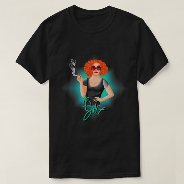 Camiseta Jinkx Monson - fumaça (Frente do Design)