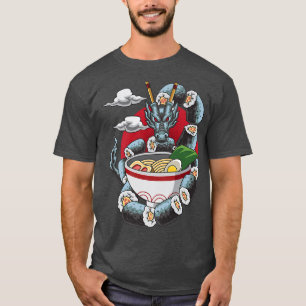 Camiseta Jipe asiático de sopa do dragão japonês Ramen Nood