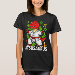 Camiseta Jitsusaurus Engraçado Jiu Jitsu Trex MMA Brasileir