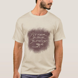 Camiseta Jitter Juice Junkie - arte transparente do café.