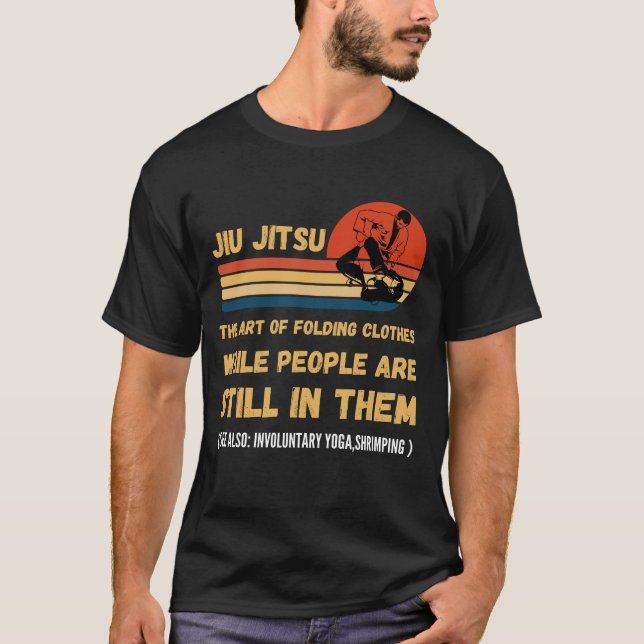 Camiseta Jiu Jitsu Arte De Roupas Dobradas BJJ MMA Jujitsu (Frente)