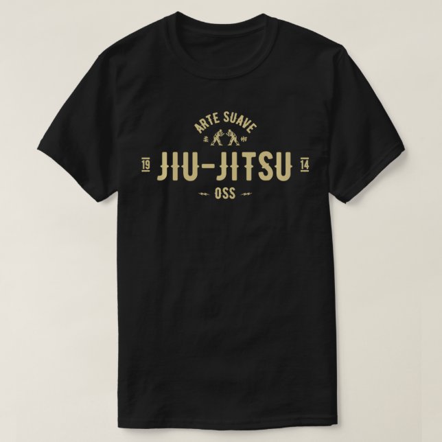 Camiseta Jiu Jitsu Arte Suave Oss BJJ t (Frente do Design)
