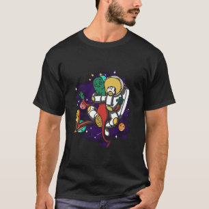 Camiseta Jiu-Jitsu Astronauta Engraçado Voador Armbar BJJ