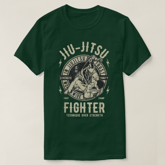 Camiseta JIU JITSU BJJ Brasil Jiu Jitsu Combatente 2 (Frente do Design)