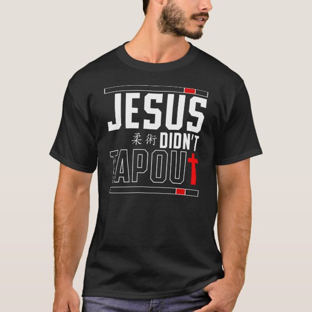 Camiseta Jiu Jitsu Bjj Jesus Não Tocou Jesus Fé (Frente)