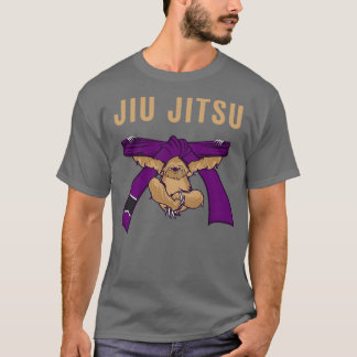 Camiseta Jiu Jitsu BJJ Sloth Jiu Jitsu Belet Roxo com Tex
