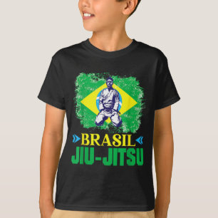 Camiseta Jiu-Jitsu Brasil Bandeira Brasileira Artes Marciai