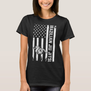 Camiseta Jiu Jitsu Brasileiro Bandeira dos EUA Jiu Jitsu Br