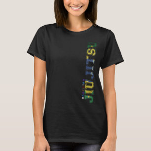 Camiseta Jiu Jitsu Brasileiro Bandeira Vintage Brasil Jiuji