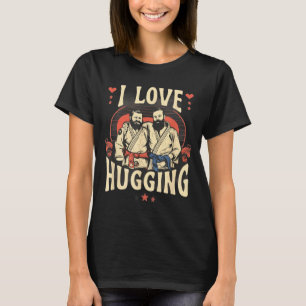Camiseta Jiu Jitsu Brasileiro BJJ Amor Abraço Engraçado MMA