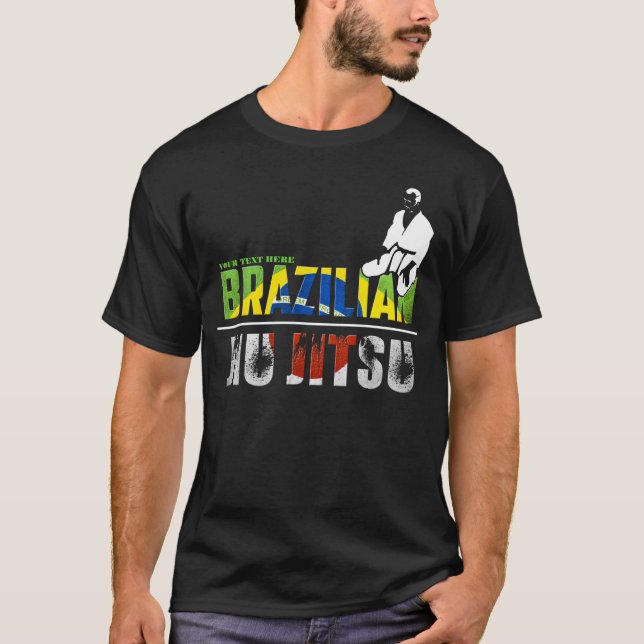 Camiseta Jiu-Jitsu brasileiro personalizável (Frente)
