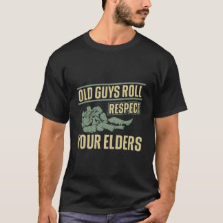 Camiseta Jiu Jitsu Dad Father Coach Old Guys Roll Respect Y