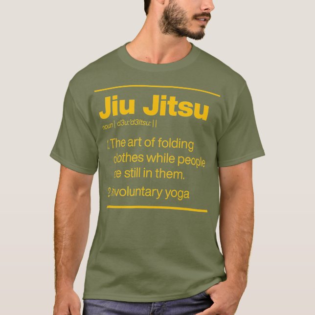 Camiseta Jiu Jitsu Definição De Dicionário Ioga Involuntári (Frente)