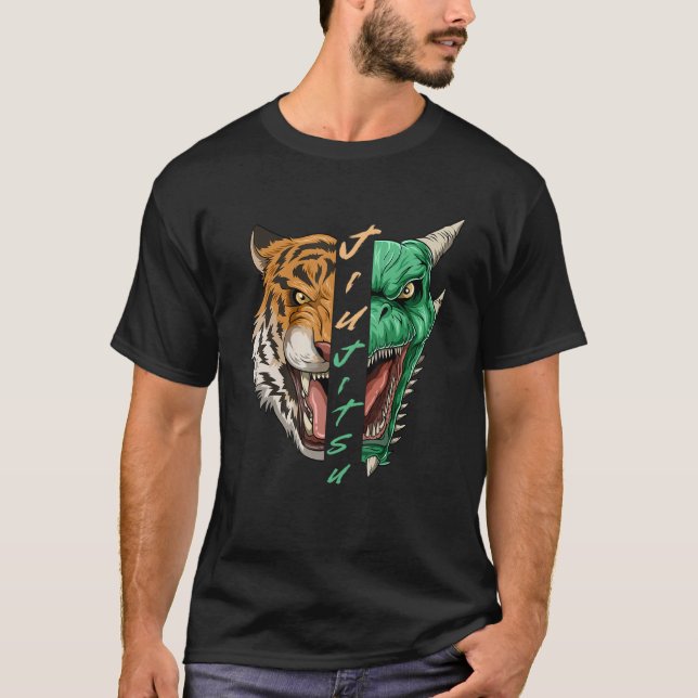 Camiseta Jiu Jitsu Dragon and Tiger - BJJ Grappling (Frente)