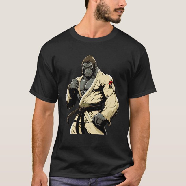 Camiseta Jiu Jitsu e Gorila (Frente)