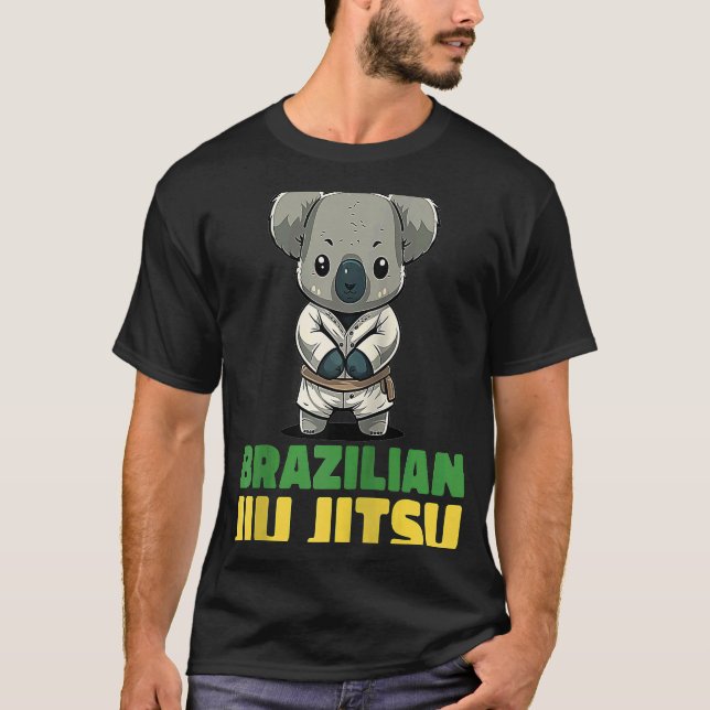 Camiseta Jiu Jitsu e Grappling Koala Raglan (Frente)
