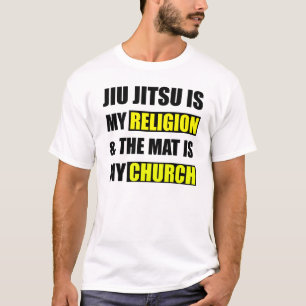 Camiseta Jiu Jitsu é minha religião & a esteira é minha