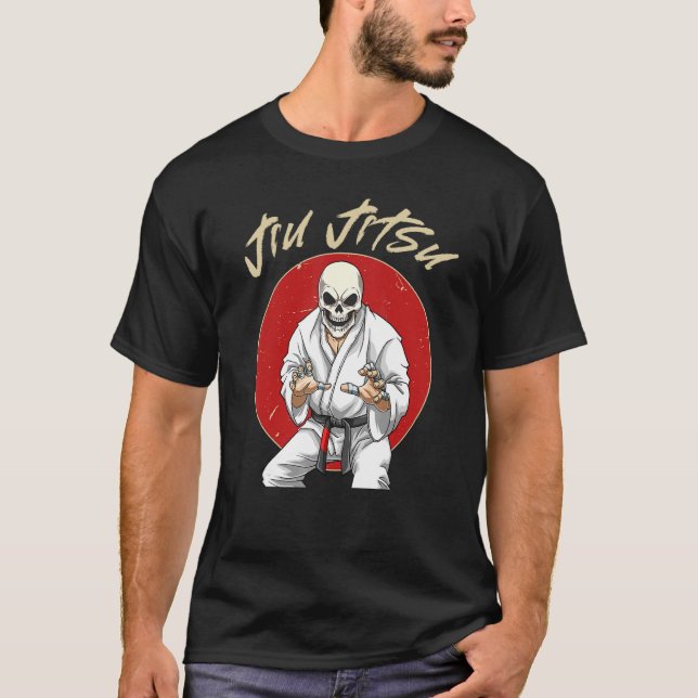 Camiseta Jiu Jitsu E O Esqueleto De Bjj (Frente)
