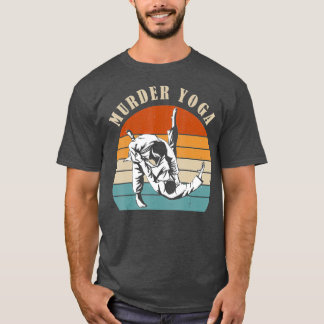Camiseta Jiu Jitsu Gift Murder Yoga Vintage Retro BJJ Art