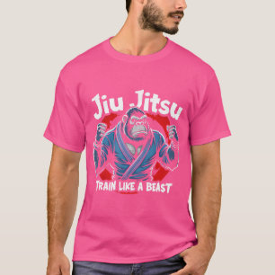 Camiseta Jiu Jitsu Gorilla Trem Como Uma Besta Engraçada Ji