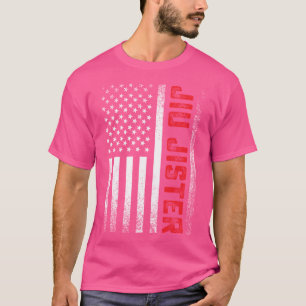 Camiseta Jiu Jitsu Irmã Us Flag Engraçado - Bjj Mma Grapple