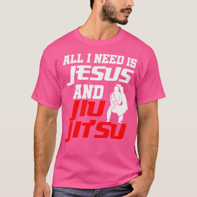 Camiseta Jiu Jitsu Jesus Sinalizador brasileiro Arte Marcia (Frente)