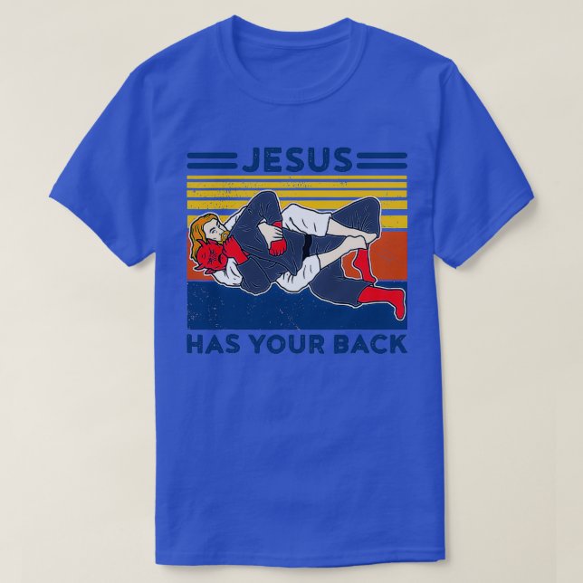 Camiseta Jiu Jitsu Jesus Tem Suas Costas Bjj Mma (Frente do Design)