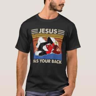 Camiseta Jiu Jitsu Jesus Tem Suas Costas MMA Brasileiro