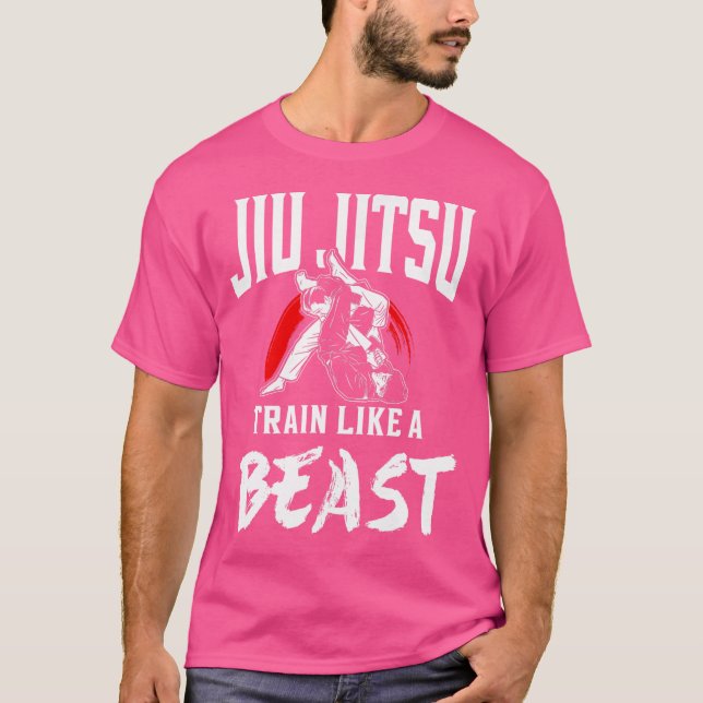 Camiseta Jiu Jitsu Jiu Jitsu Comboio Como Uma Besta (Frente)