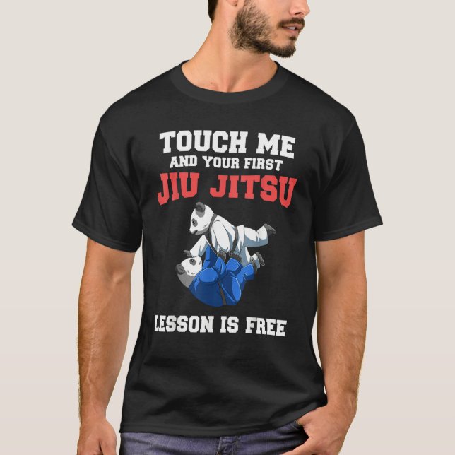 Camiseta Jiu Jitsu Lesson  BJJ Grappling Pandas (Frente)