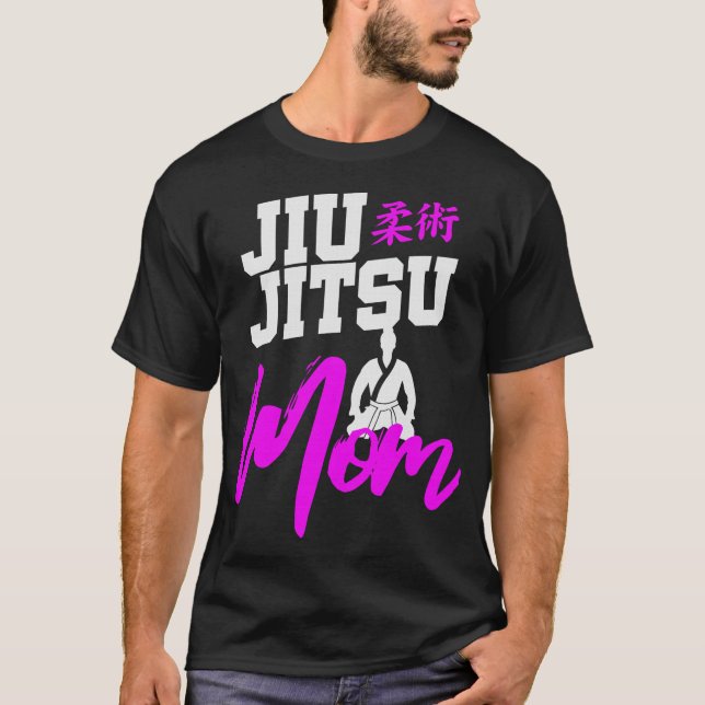 Camiseta Jiu Jitsu Mãe Artes Marciais Dia de as mães Engraç (Frente)