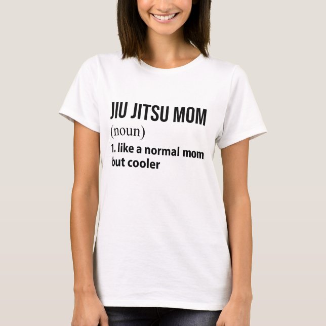 Camiseta Jiu jitsu Mãe Marcial Engraçado Pai Esportivo Vint (Frente)