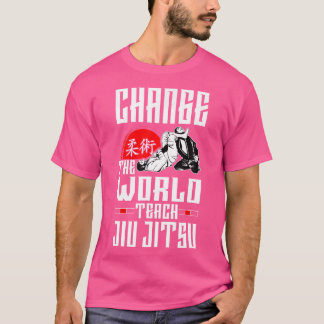 Camiseta Jiu Jitsu Muda O Ensino Mundial Jiu Jitsu