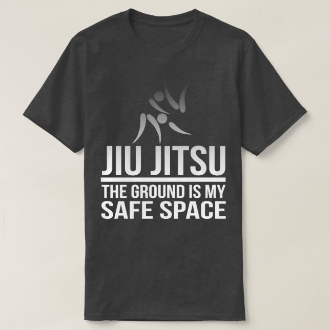 Camiseta Jiu Jitsu O chão é o meu espaço seguro 3 (Frente do Design)