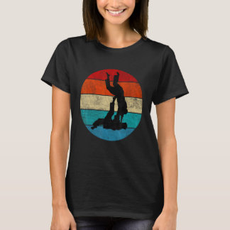 Camiseta Jiu Jitsu Player Silhouette Vintage Retro Sunset F