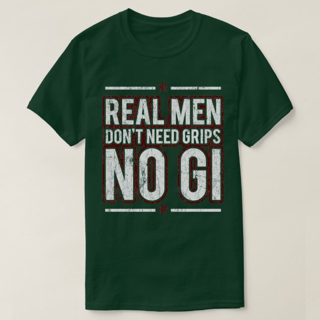 Camiseta Jiu Jitsu Real Men BJJ Gift for MMA Figh (Frente do Design)