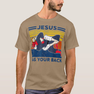 Camiseta Jiu jitsu s jesus tem suas costas mens bjj mma