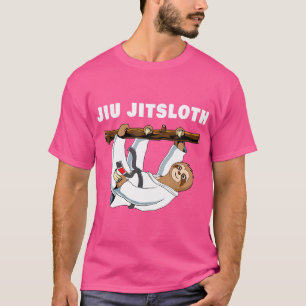 Camiseta Jiu Jitsu Shirt Sloth Funny Black Belt Arte Marcia