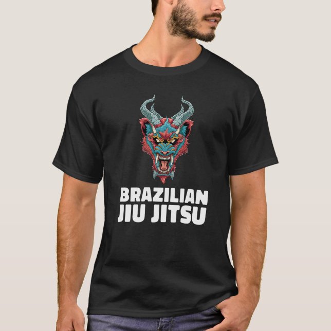 Camiseta Jiu Jitsu Tiger Demon Cabeça Brasileira Jiu Jitsu  (Frente)