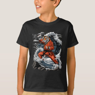 Camiseta Jiu-jitsu Tigre Kung Fu Taekwondo Kickboxing Arte