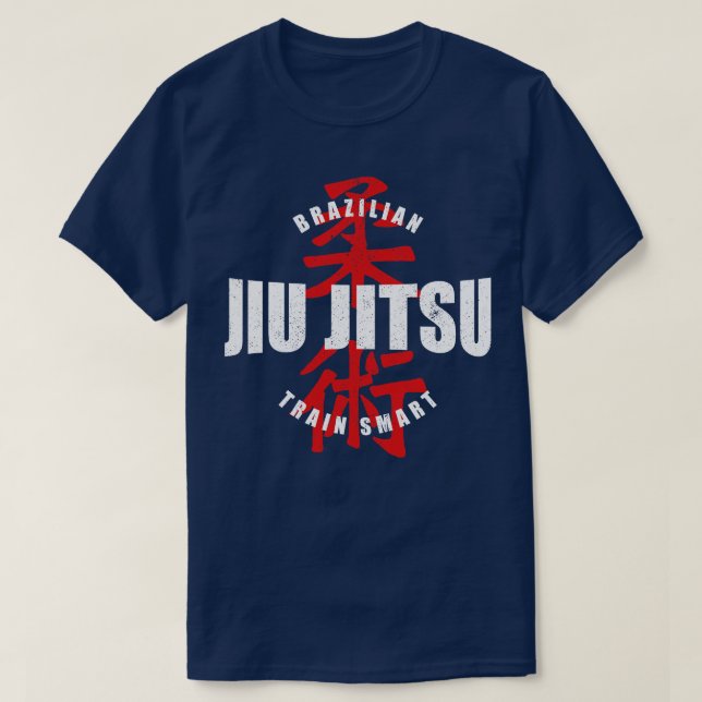 Camiseta Jiu Jitsu Train Smart (Frente do Design)