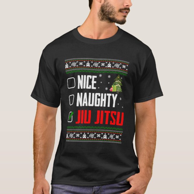 Camiseta Jiu Jitsu Ugly Christmas (Frente)