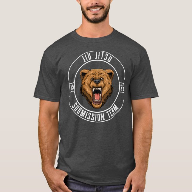 Camiseta Jiu Jitsu Urso Brasileiro Jiu Jitsu BJJ e (Frente)