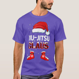 Camiseta JiuJitsu Papai Noel Família de Vinculação de Natal