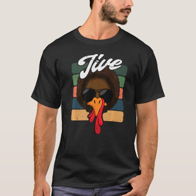 Camiseta Jive Ação de Graças Turquia Dia da Turquia Face Re (Frente)