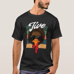 Camiseta Jive Ação de Graças Turquia Dia da Turquia Face Re