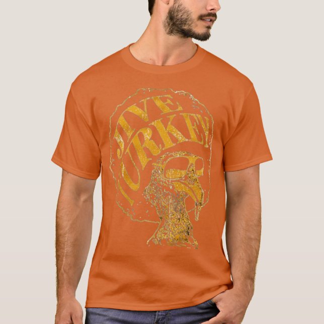 Camiseta Jive Turkey Engraçado Ação de Graças (Frente)